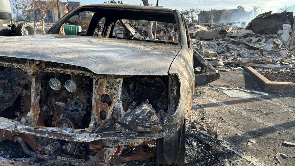 Consecuencias de los incendios forestales en Lahaina.