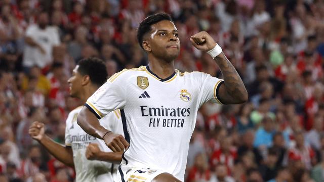 Rodrygo celebra su gol frente al Athletic.