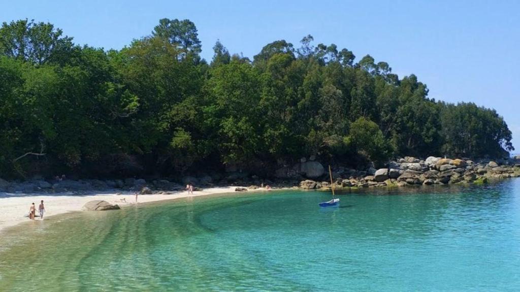 Playa de Castiñeiras en Cangas do Morrazo. Foto: Google Earth