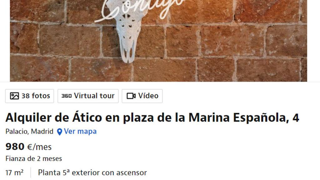 Anuncio en el portal Idealista.