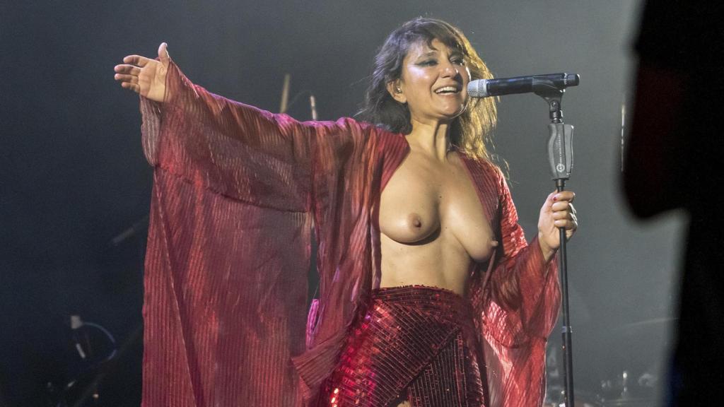 Eva Amaral, en un momento de su concierto en el Sonorama este sábado.