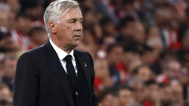 Carlo Ancelotti durante el partido ante el Athletic
