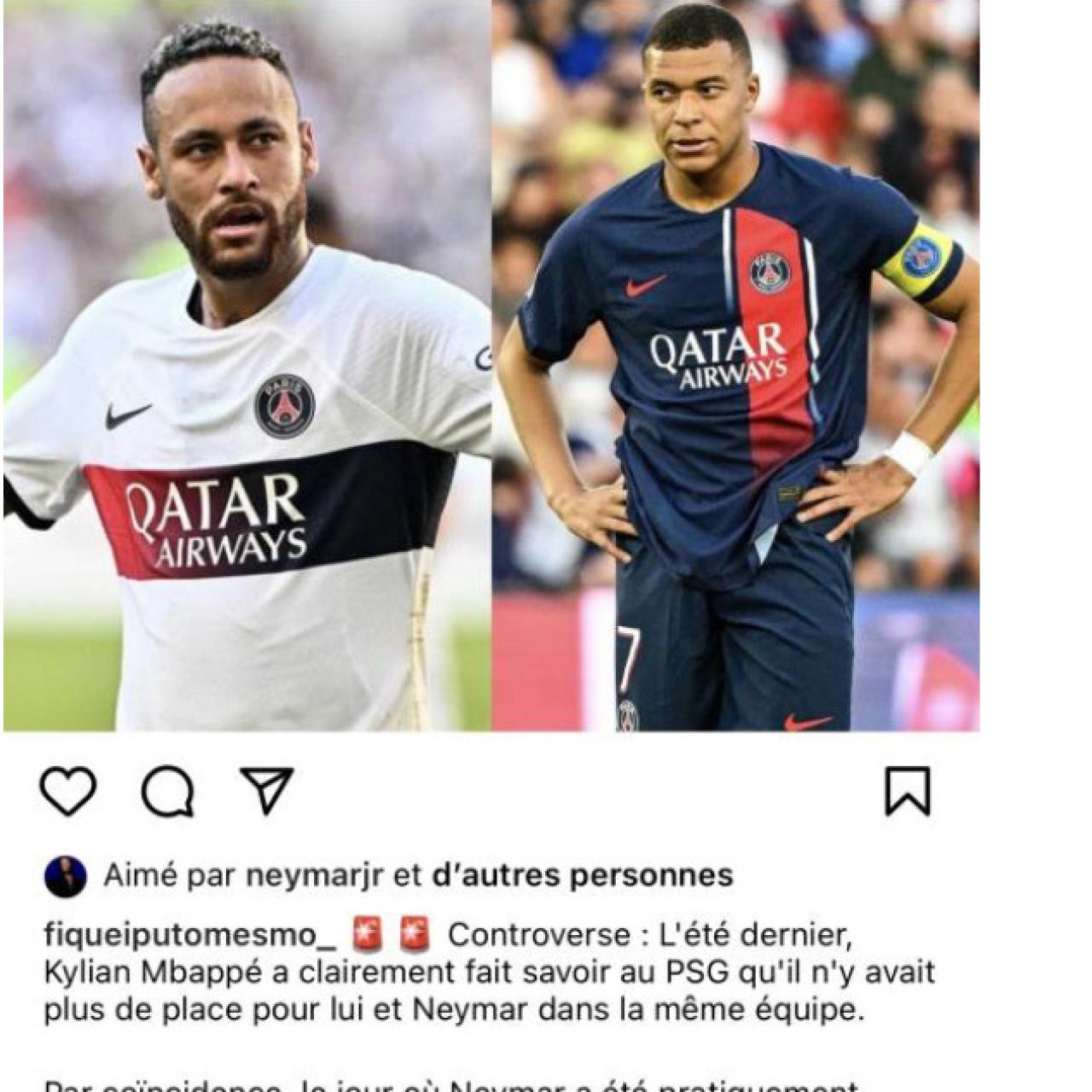 La publicación a la que Neymar dio 'me gusta'