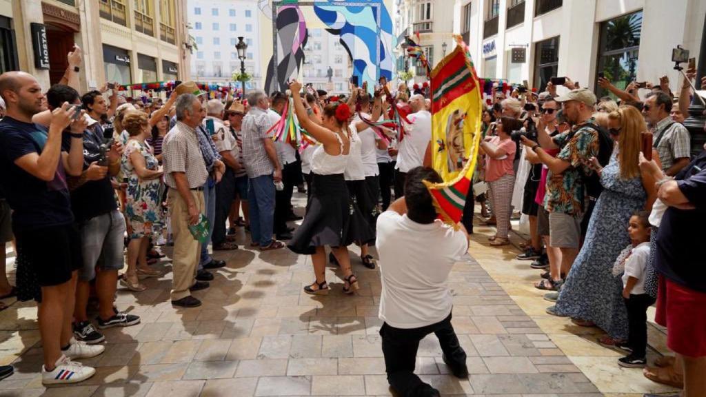 Verdiales en calle Larios.