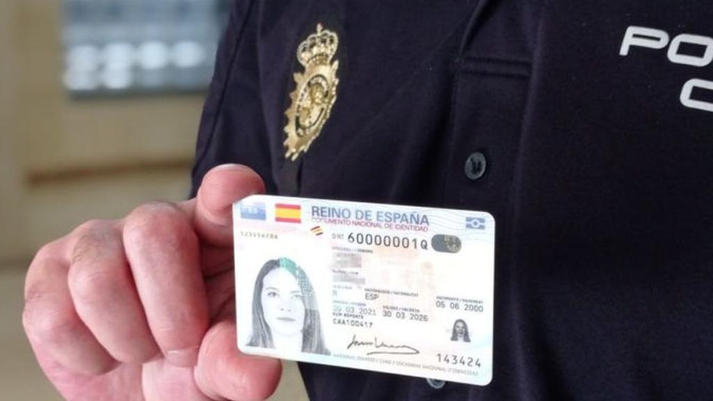 Imagen de archivo de un DNI.