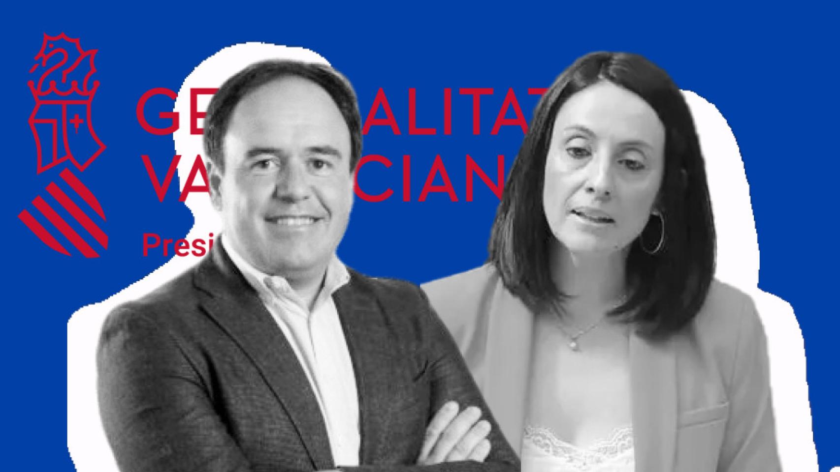 Juanfran Pérez Llorca (PPCV) y Rebeca Torró (PSPV-PSOE).