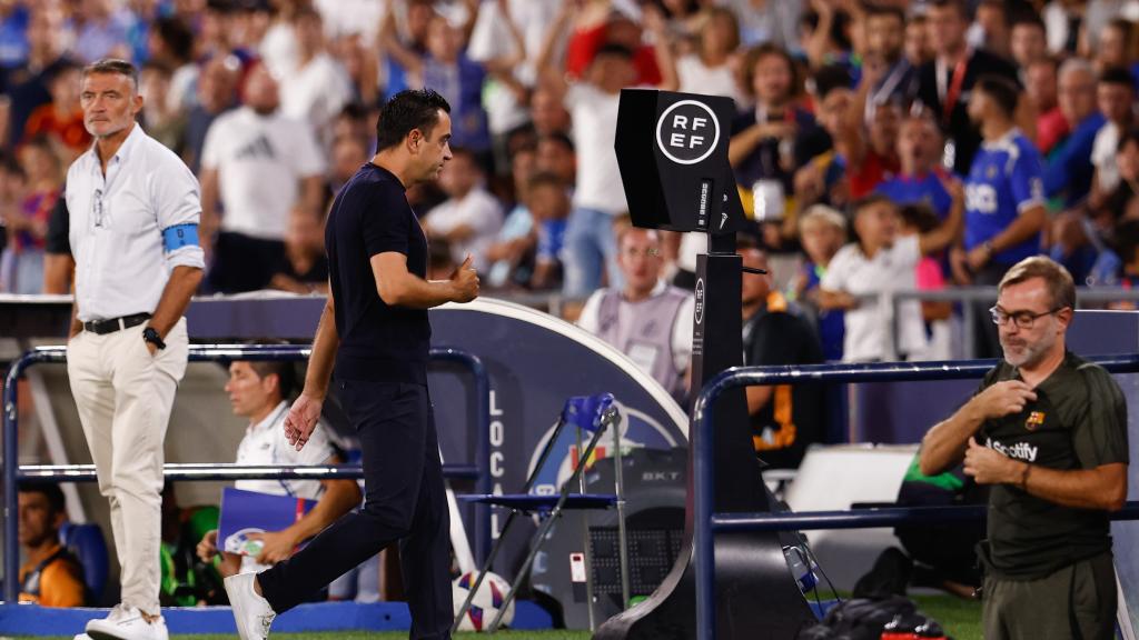 Xavi Hernández, tras ser expulsado durante el Getafe - Barcelona