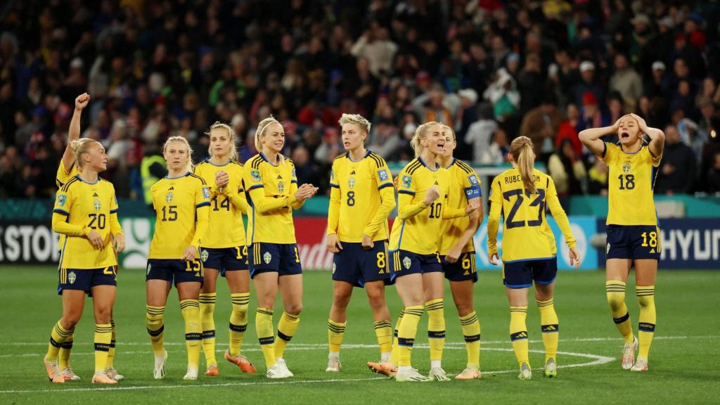 La selección sueca durante el Mundial femenino de fútbol