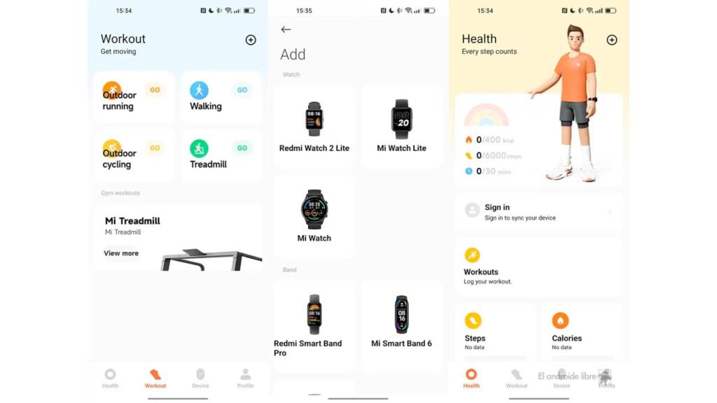 App de sincronización de pulsera inteligente