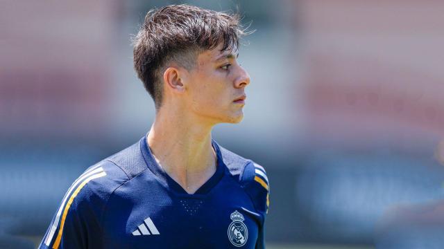 Arda Güler, en un entrenamiento del Real Madrid