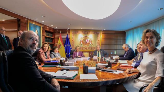 Imagen de archivo del pleno del TC, con la magistrada Laura Díez a la derecha./