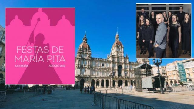 La plaza de María Pita acoge hoy el concierto de Xabier Díaz e Adufeiras da Salitre.