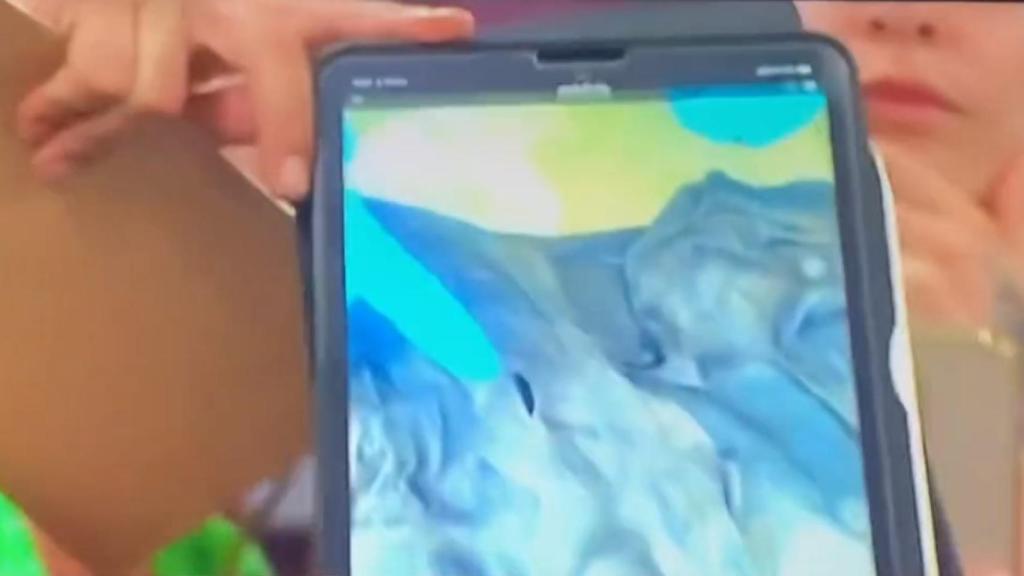 Imagen de la camiseta de Edwin con marcas de cuchillo mostrada por la Policía.