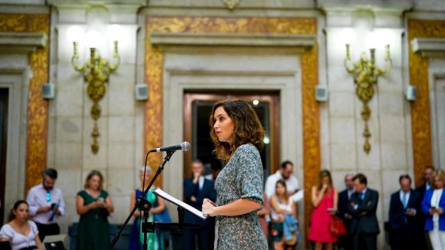 Isabel Díaz Ayuso durante su comparecencia ante los medios el pasado 15 de agosto.