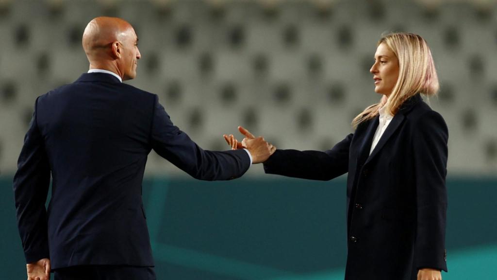 Luis Rubiales y Alexia Putellas, durante el Mundial de fútbol femenino