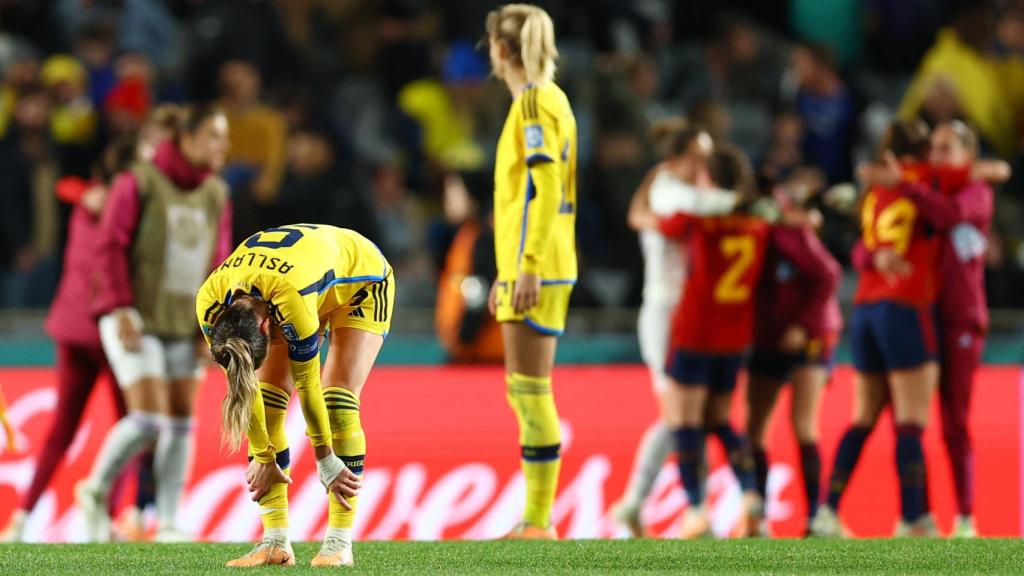 Las jugadoras de Suecia, desconsoladas tras la derrota