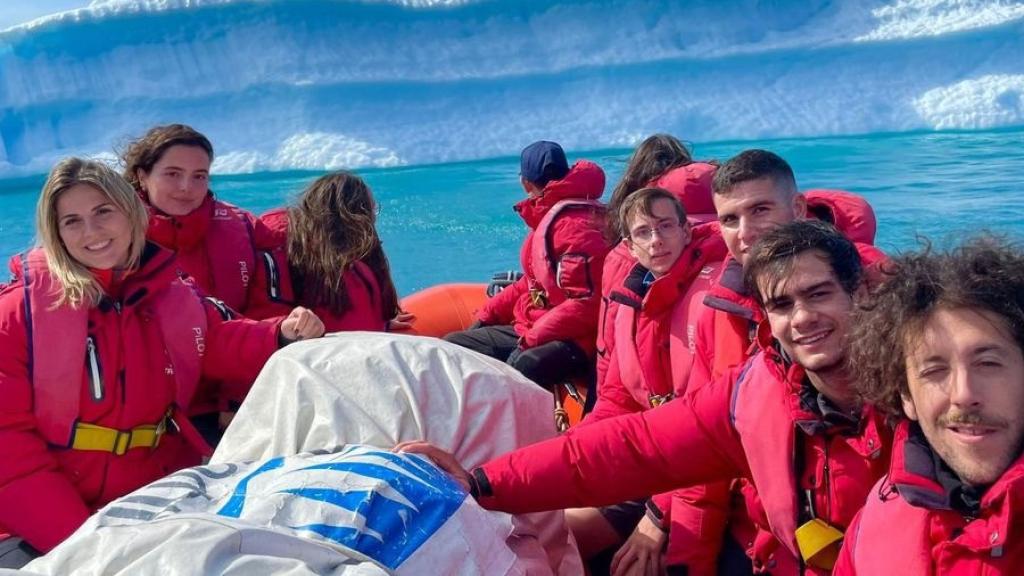 Los jóvenes durante la expedición.