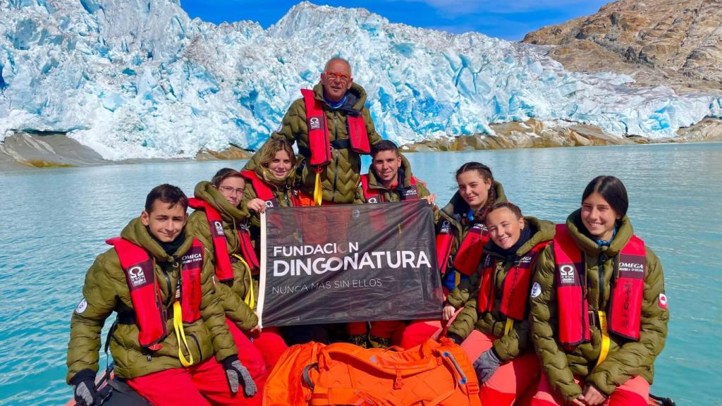 Los jóvenes durante la expedición.
