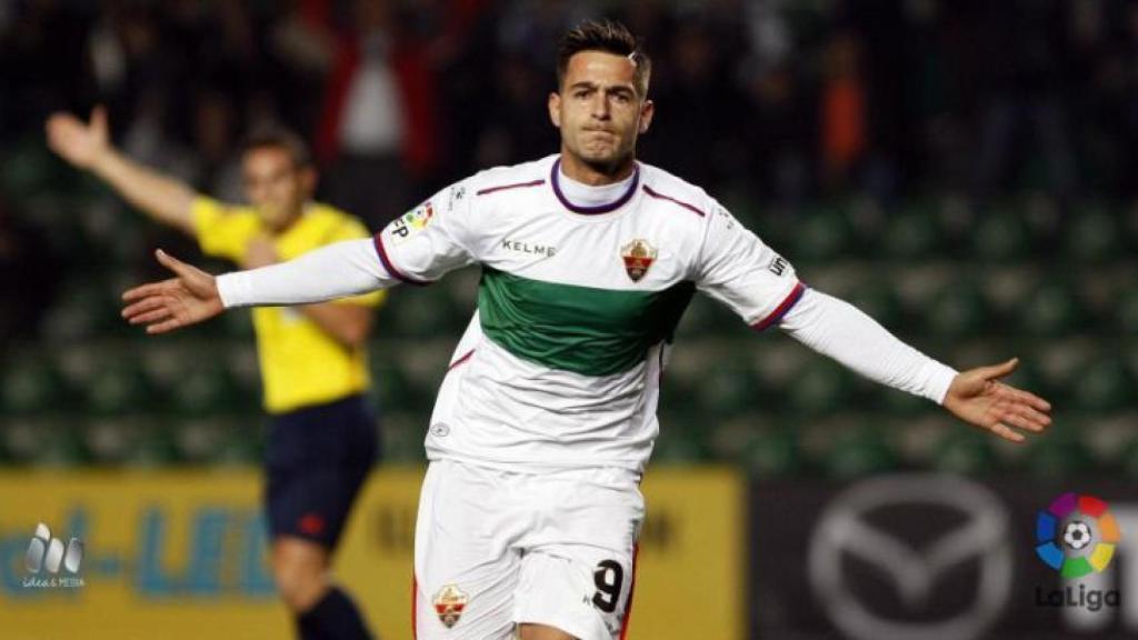 Sergio León, en la temporada 2016/17 con el Elche.