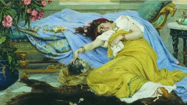 Fulvia con la cabeza de Cicerón.