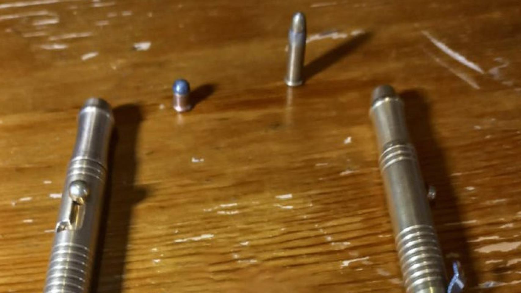 Bolígrafo pistola incautado