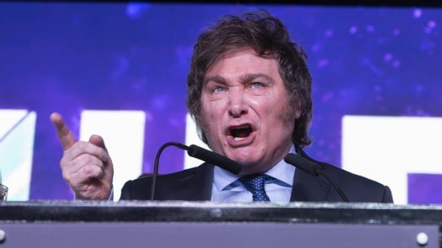 El candidato a la presidencia de Argentina Javier Milei.