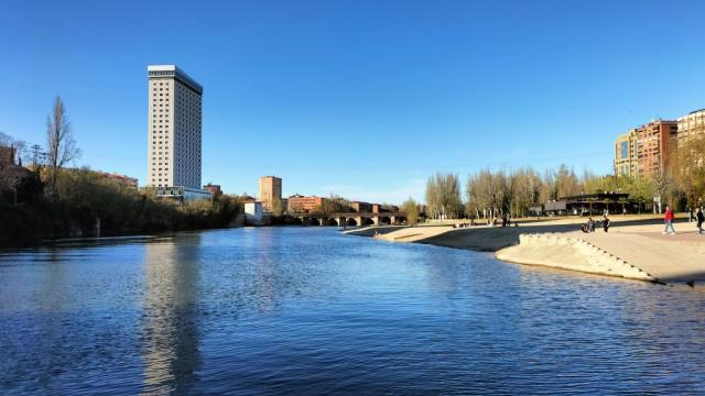 El río Pisuerga a su paso por Valladolid