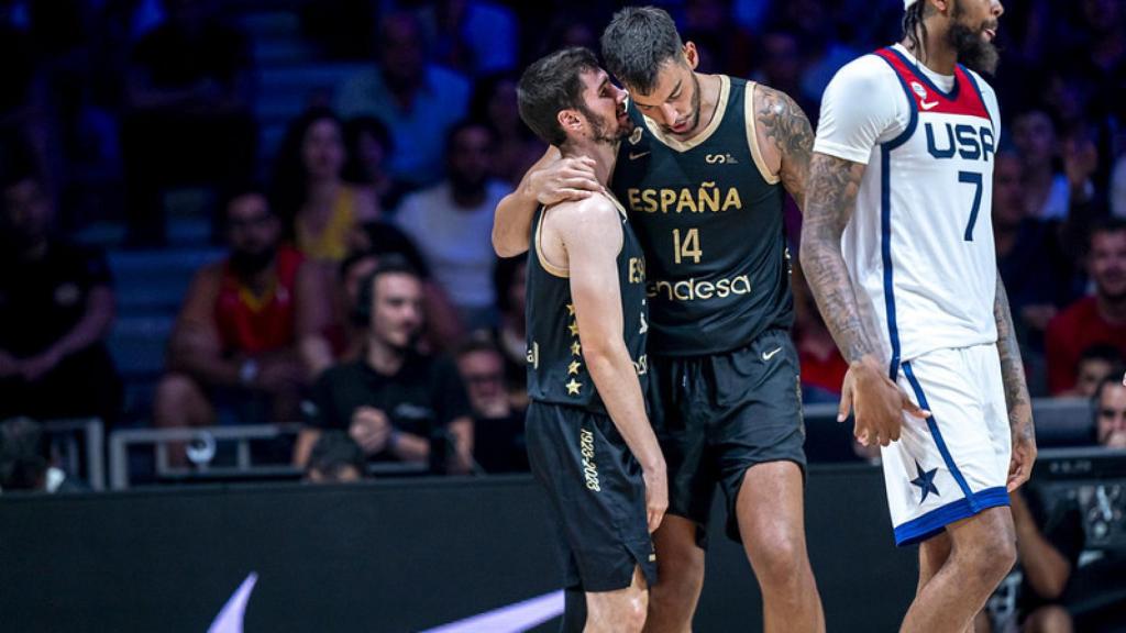 Un momento del encuentro entre España y Estados Unidos.