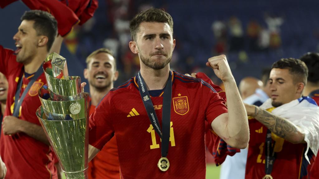 Aymeric Laporte, con el título de la Nations League