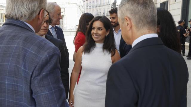 Pepa Millán, nueva portavoz de Vox en el Congreso, acudiendo a presentar sus credenciales.