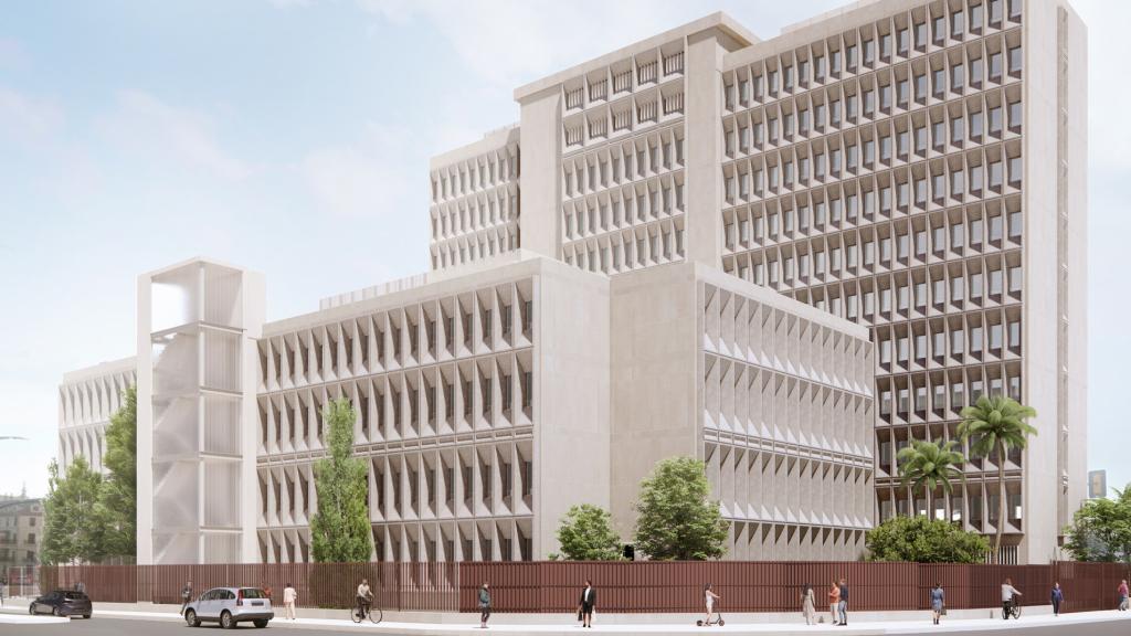 Infografía de la rehabilitación del edificio de Hacienda en Málaga.