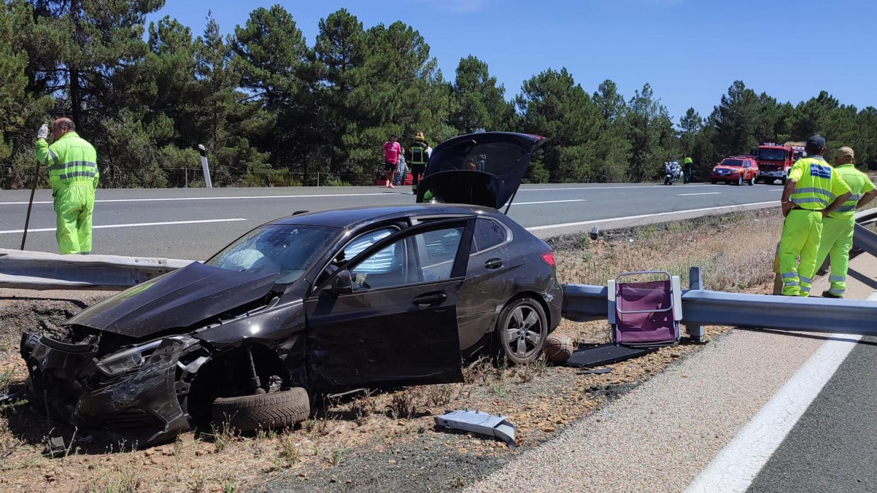 Accidente con atrapados en la AP-6 a la altura de León