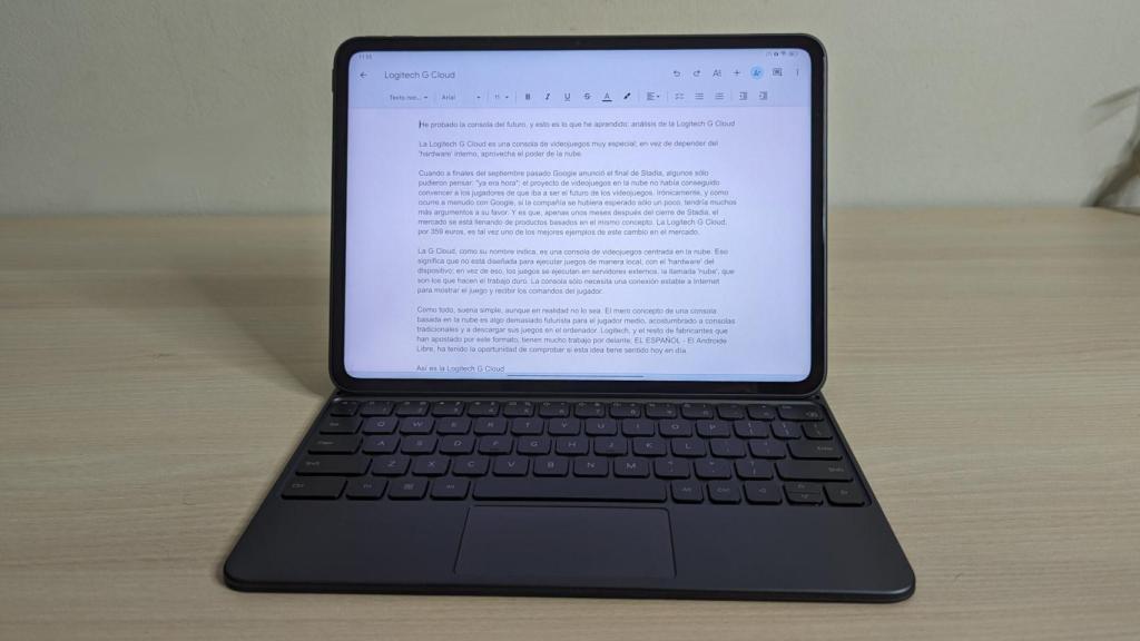 La relación de aspecto de la pantalla de la OPPO Pad 2 es ideal para trabajar