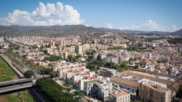 Vistas del distrito de Ciudad Jardín desde una de las torres de 30 plantas de Martiricos.