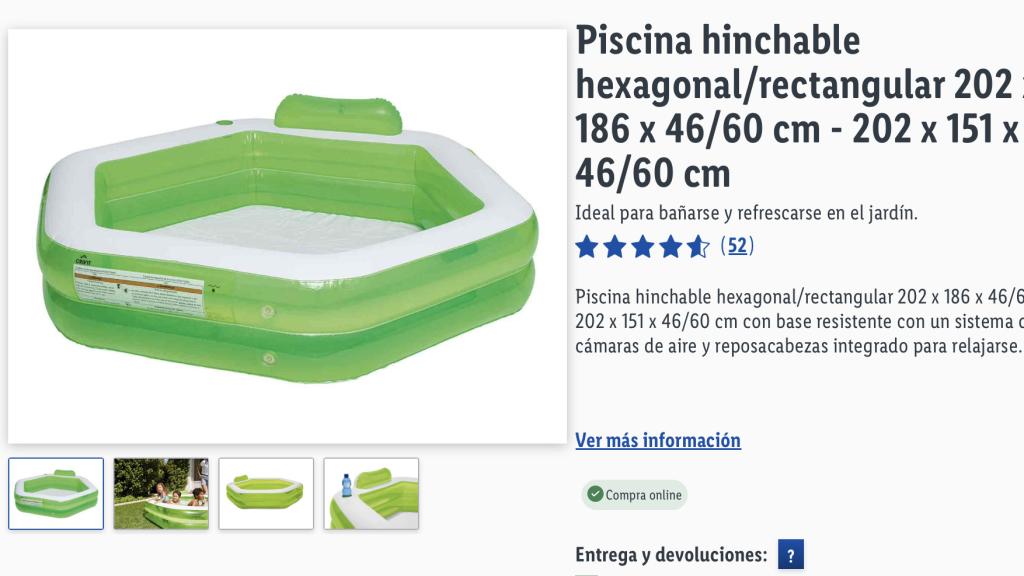 Piscina hinchable.