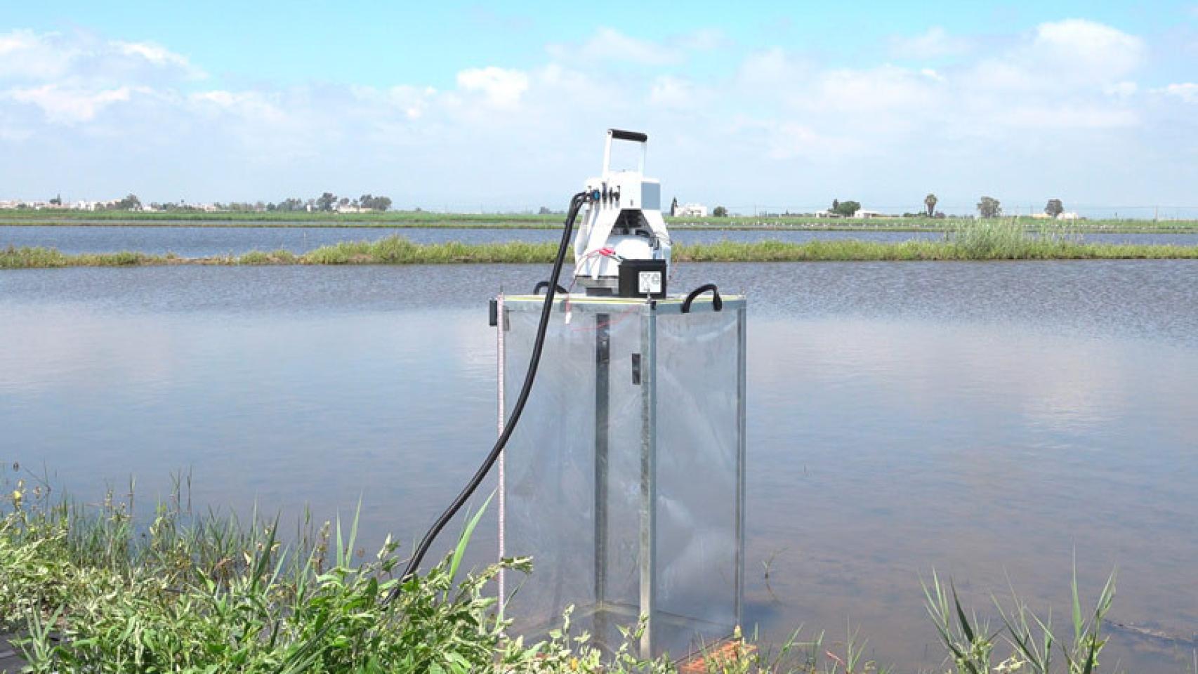 Una de las instalaciones del proyecto Bioresilmed en el Delta del Ebro.