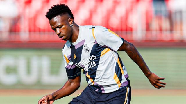 Vinicius, en un entrenamiento.