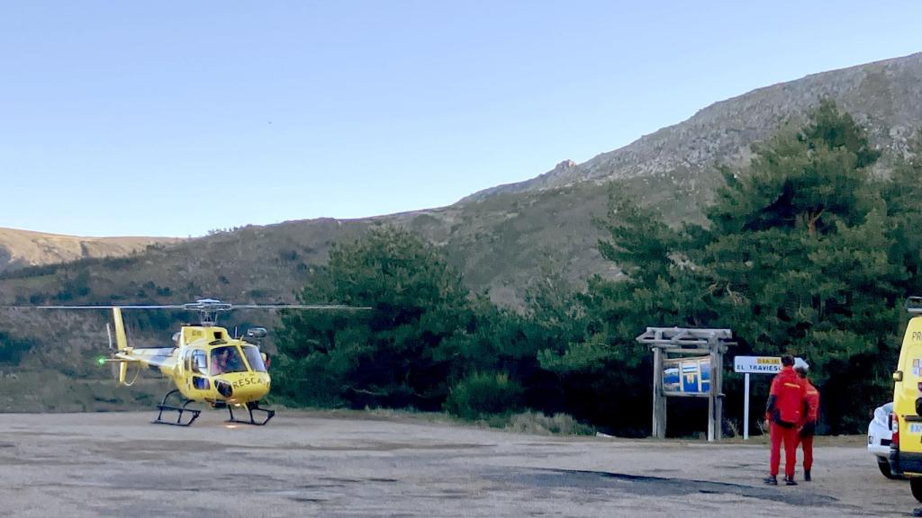 Imagen de archivo de una de las actuaciones del Servicio de Emergencias del 112 Castilla y León en la Sierra de Béjar