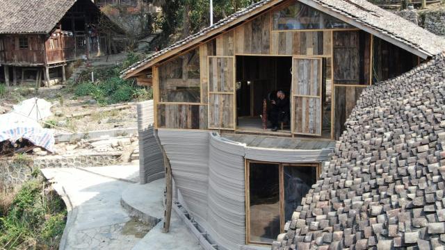 La casa renovada por un equipo de la Universidad de Hong Kong en Nanlong (China).