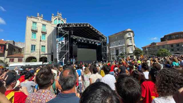 Plaza de la Herrería siguiendo la final del Mundial Femenino 2023