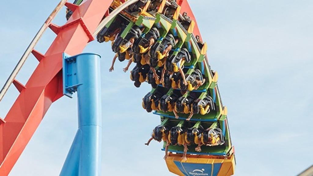 Atracción de Port Aventura, en Tarragona.