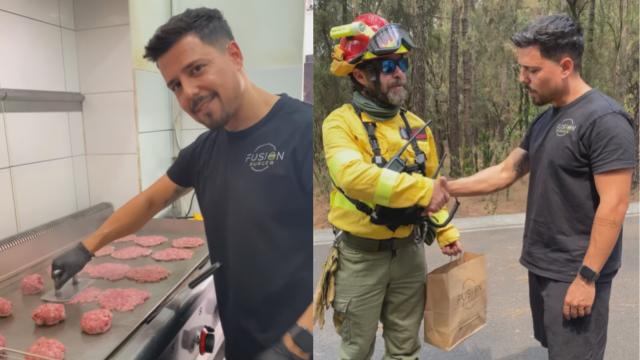 El restaurante de Candelaria que regala burguers a los bomberos del incendio de Tenerife.