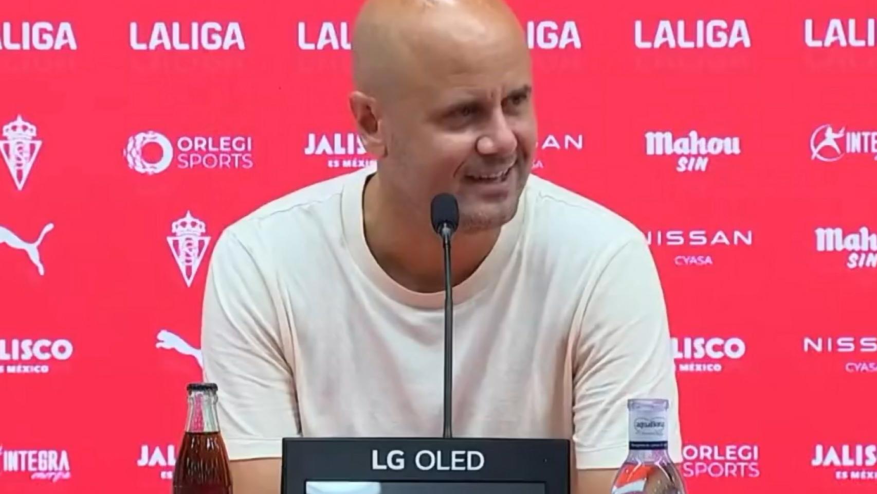 Miguel Ángel Ramírez, durante la rueda de prensa.