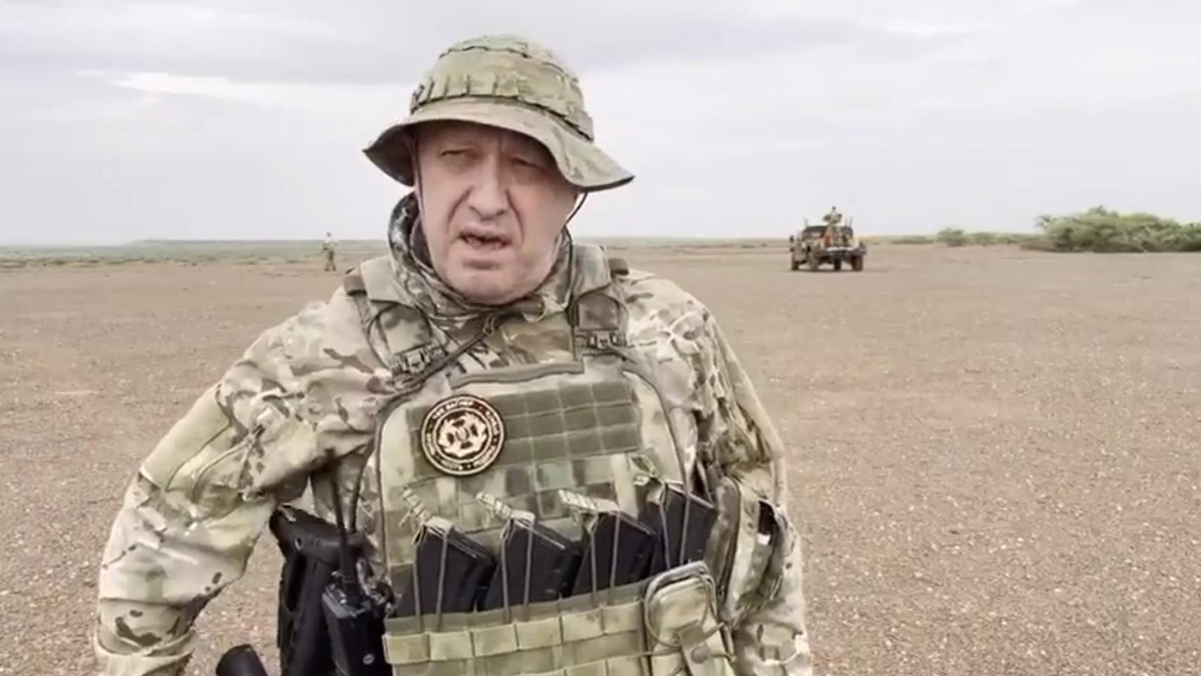 Yevgueni Prigozhin, jefe del Grupo Wagner, en un vídeo difundido este lunes por Telegram.