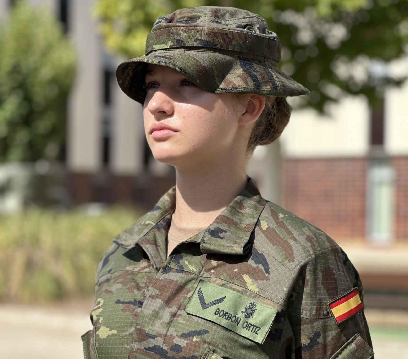 La Princesa Leonor, el día de su ingreso en la Academia Militar de Zaragoza.