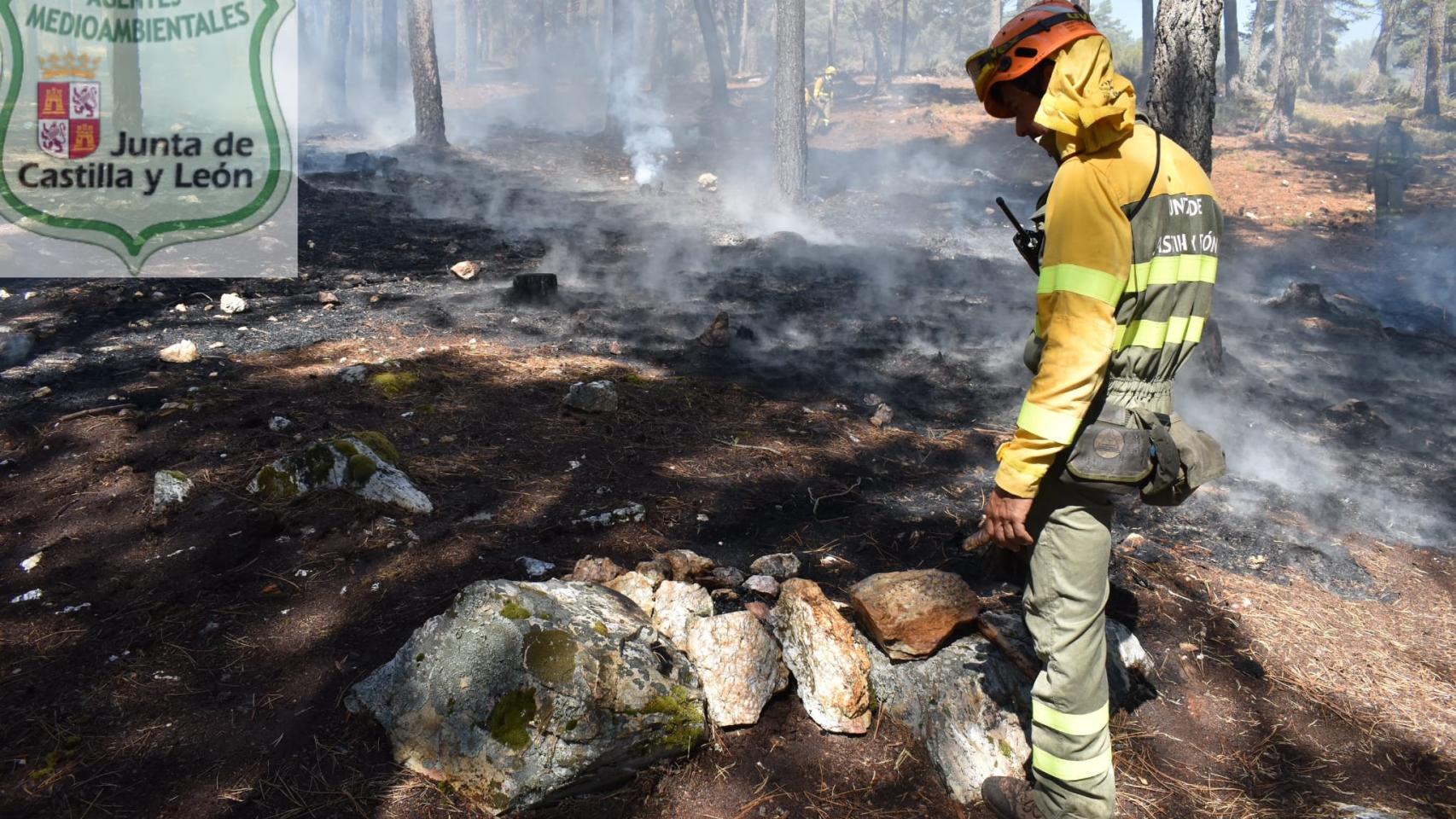 Área del origen del fuego de Robledo