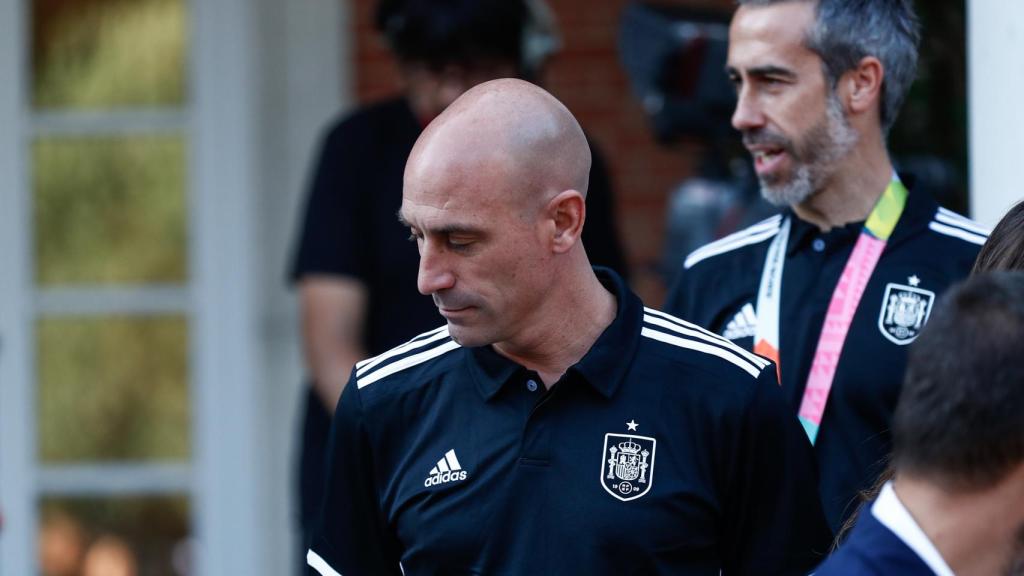 Luis Rubiales, en su último acto público con la Selección.