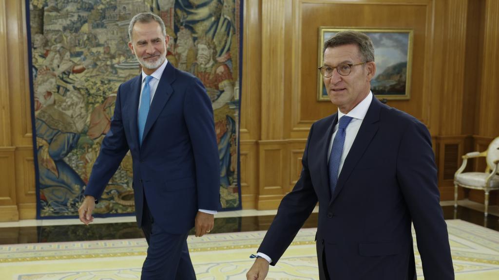 Alberto Núñez Feijóo (PP) acude a la ronda de consultas del Rey Felipe VI, tras el 23-J.