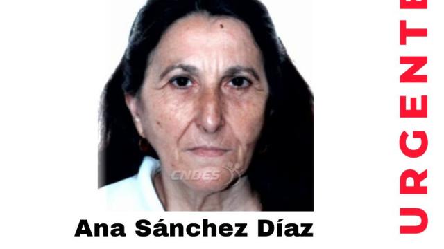 El cartel que anuncia la desaparición de Ana Sánchez.