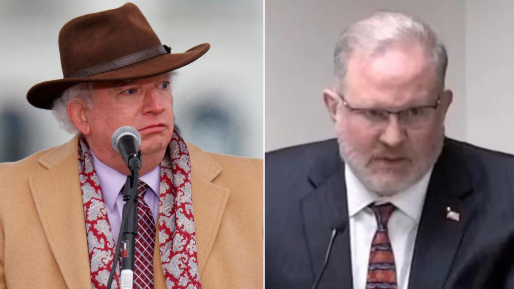 John Eastman (D) y Scott Hall (I), se entregan en Georgia